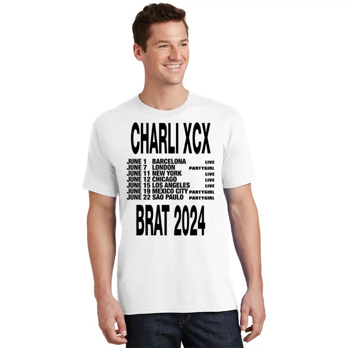 Charli Xcx Brat 2024 June Barcelona June 7 London T-Shirt