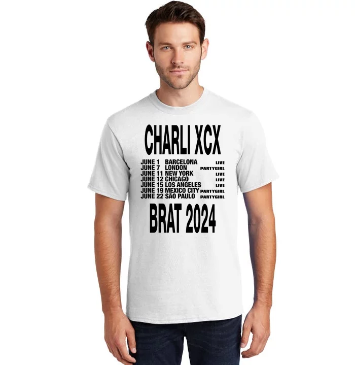 Charli Xcx Brat 2024 June Barcelona June 7 London Tall T-Shirt