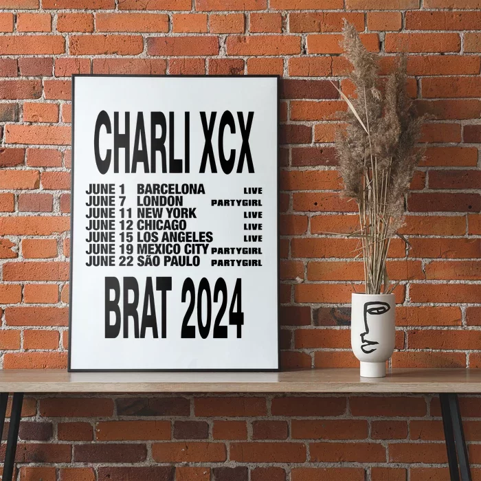 Charli Xcx Brat 2024 June Barcelona June 7 London Poster