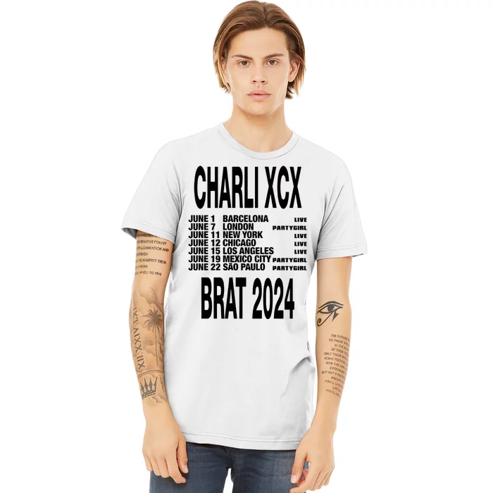 Charli Xcx Brat 2024 June Barcelona June 7 London Premium T-Shirt