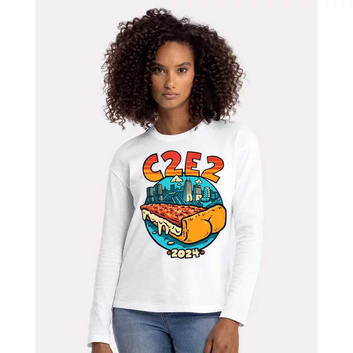 C2e2 X Butts On Things 2024 Womens Cotton Relaxed Long Sleeve T-Shirt