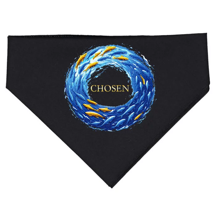 Chosen X Fish Swim Against The Current X Bible USA-Made Doggie Bandana