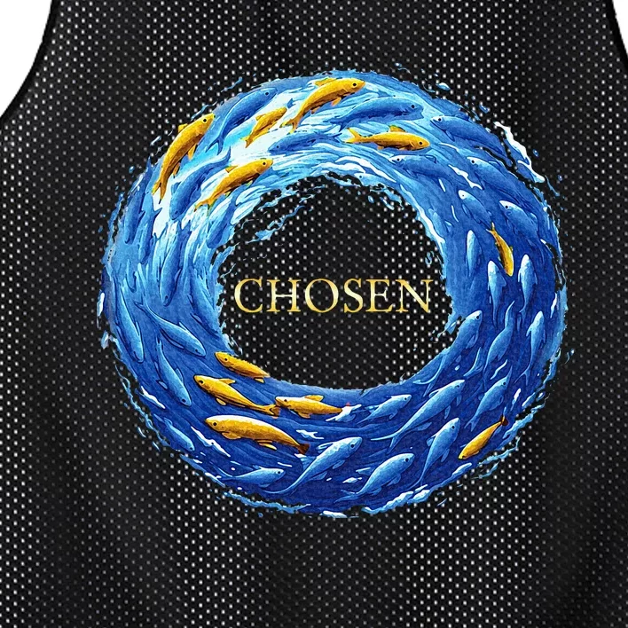 Chosen X Fish Swim Against The Current X Bible Mesh Reversible Basketball Jersey Tank