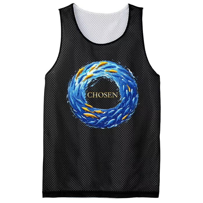 Chosen X Fish Swim Against The Current X Bible Mesh Reversible Basketball Jersey Tank