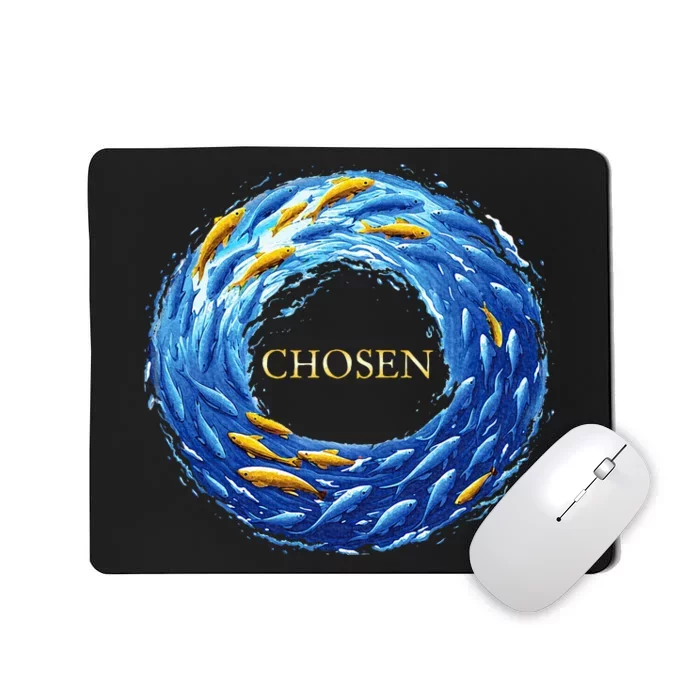 Chosen X Fish Swim Against The Current X Bible Mousepad