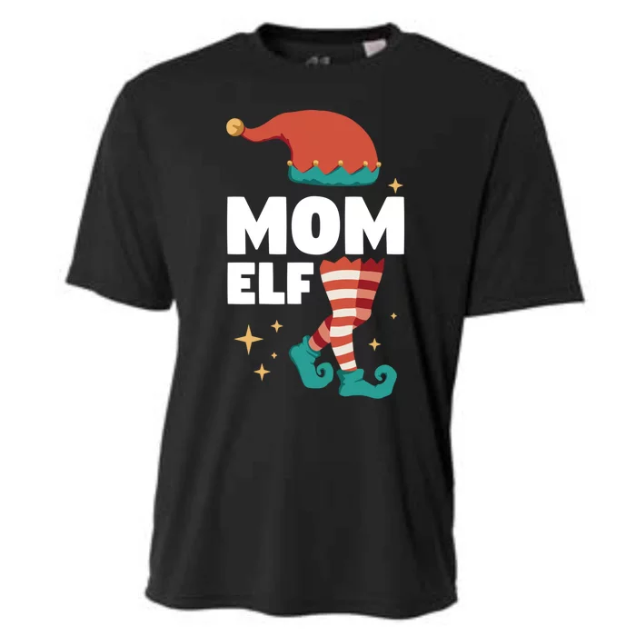 Christmas Xmas Family Matching Mother Mom Elf Cool Gift Cooling Performance Crew T-Shirt