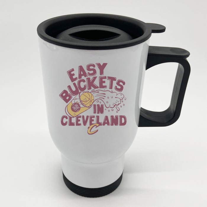 Cavs X Great Lakes Brewing Easy Buckets Front & Back Stainless Steel Travel Mug