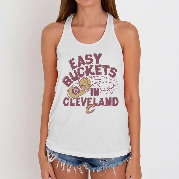 Cavs X Great Lakes Brewing Easy Buckets Women's Knotted Racerback Tank