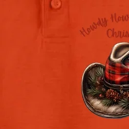 Christmas Xmas Howdy Howdy Howdy Christmas Cow Boots Funny Gift Dry Zone Grid Performance Polo