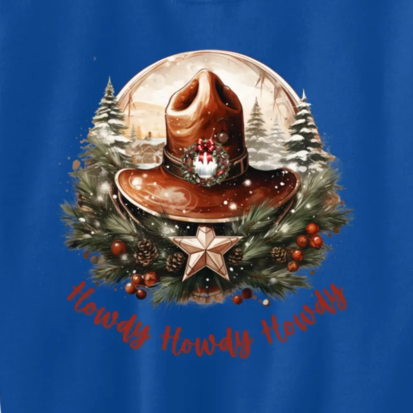 Christmas Xmas Howdy Howdy Howdy Star Cool Gift Kids Sweatshirt