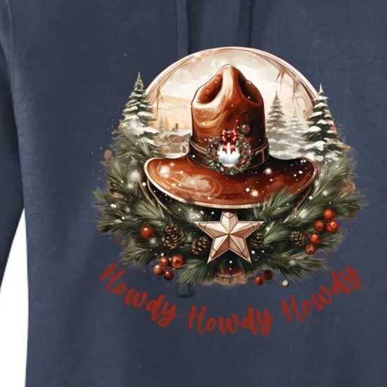 Christmas Xmas Howdy Howdy Howdy Star Cool Gift Women's Pullover Hoodie