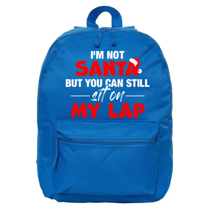 Christmas Xmas I'm Not Santa But You Can Still Sit On My Lap Gift 16 in Basic Backpack