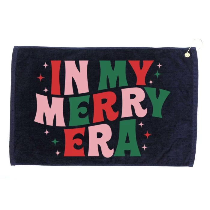 Cute Xmas In My Merry Era Funny Retro Christmas Holiday Gift Grommeted Golf Towel