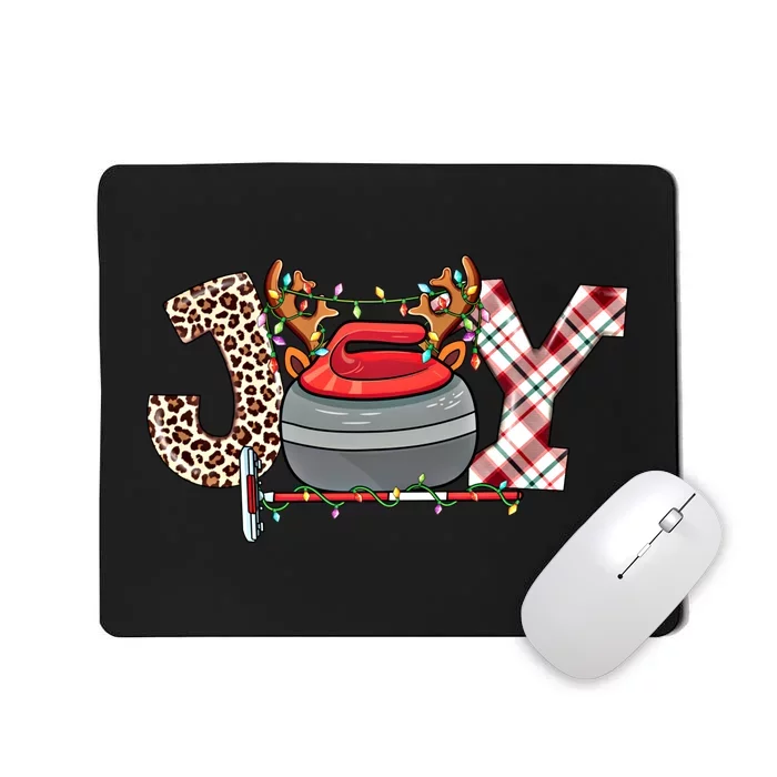 Curling Xmas Joy Curling Players Curler Christmas Curling Cute Gift Mousepad