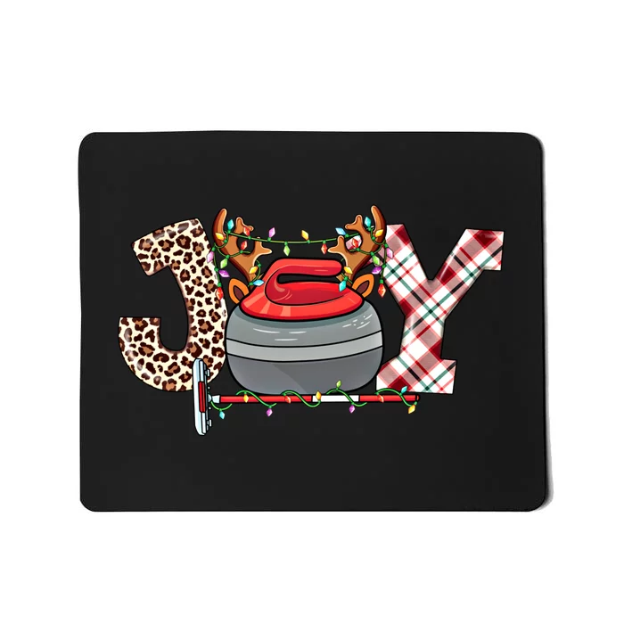 Curling Xmas Joy Curling Players Curler Christmas Curling Cute Gift Mousepad