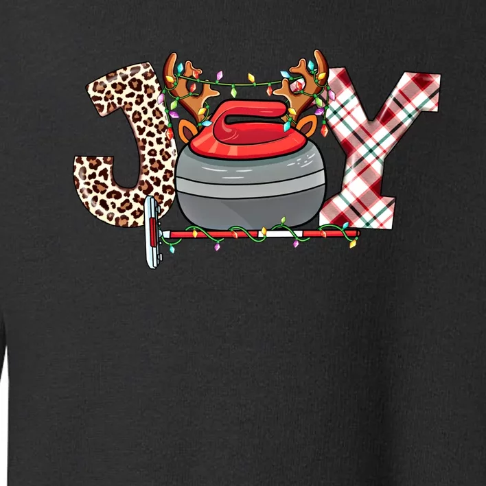 Curling Xmas Joy Curling Players Curler Christmas Curling Cute Gift Toddler Sweatshirt