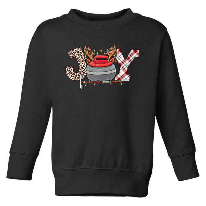 Curling Xmas Joy Curling Players Curler Christmas Curling Cute Gift Toddler Sweatshirt