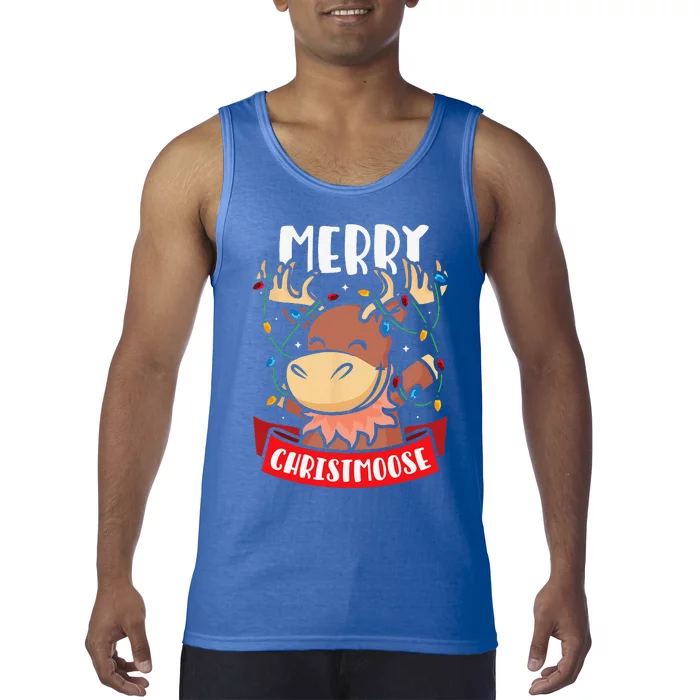 Christmas Xmas Loved Ones Family Funny Merry Christmoose Tank Top