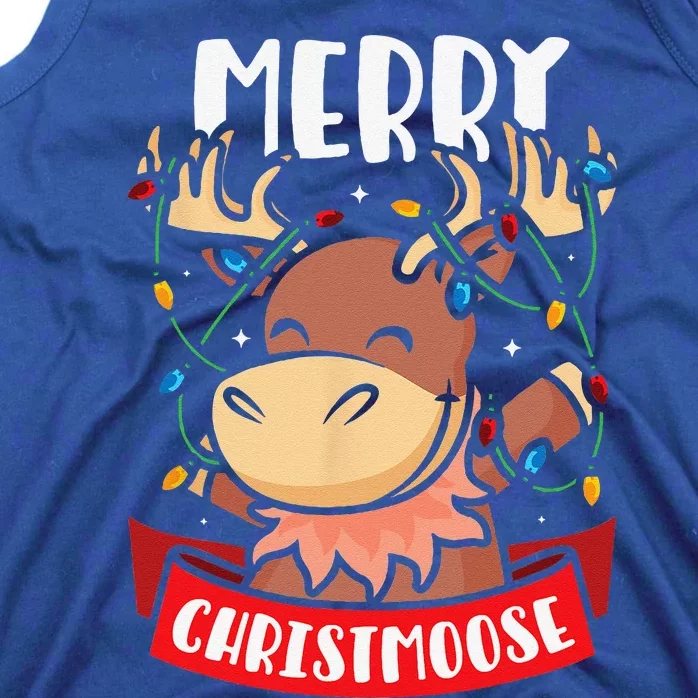 Christmas Xmas Loved Ones Family Funny Merry Christmoose Tank Top