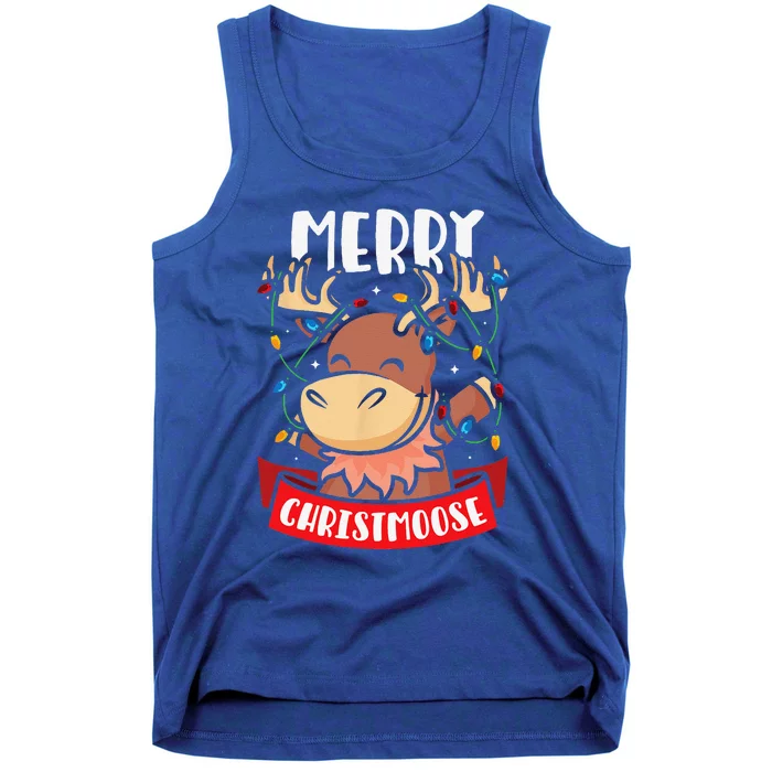 Christmas Xmas Loved Ones Family Funny Merry Christmoose Tank Top