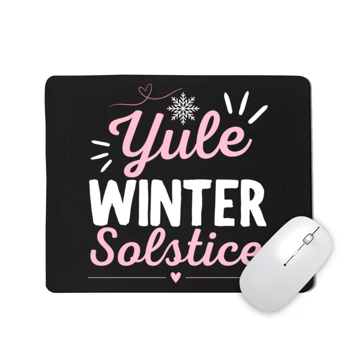 Christmas Xmas Merry Yule And Happy Winter Solstice Mousepad