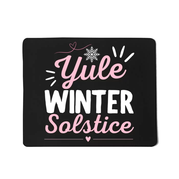 Christmas Xmas Merry Yule And Happy Winter Solstice Mousepad