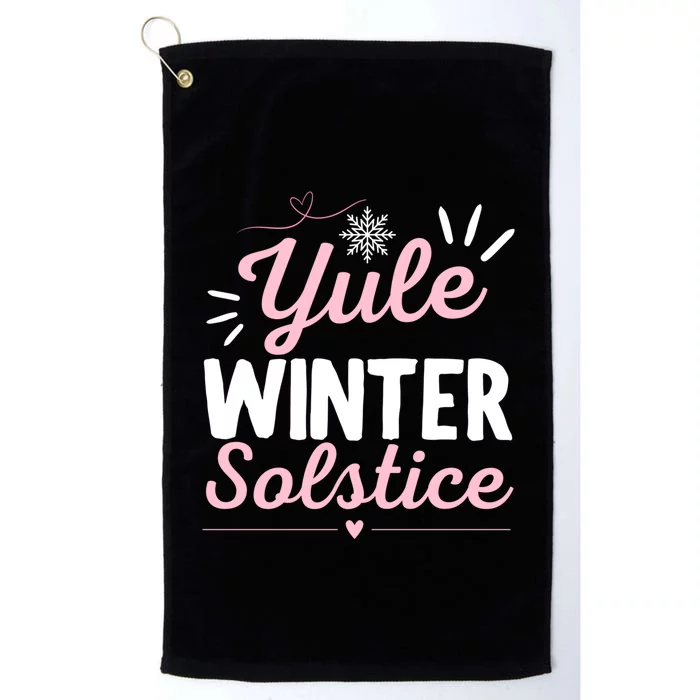 Christmas Xmas Merry Yule And Happy Winter Solstice Platinum Collection Golf Towel