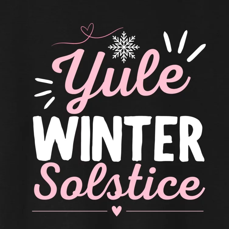 Christmas Xmas Merry Yule And Happy Winter Solstice Women's Crop Top Tee