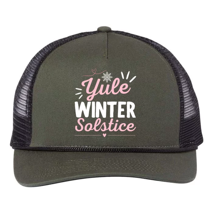 Christmas Xmas Merry Yule And Happy Winter Solstice Retro Rope Trucker Hat Cap