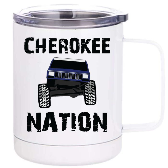 Cherokee Xj Nation Offroad Front & Back 12oz Stainless Steel Tumbler Cup