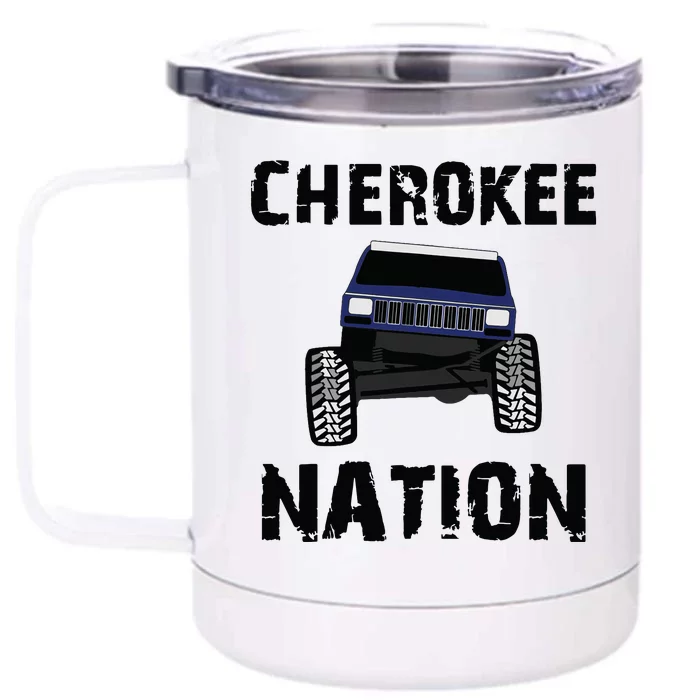 Cherokee Xj Nation Offroad Front & Back 12oz Stainless Steel Tumbler Cup