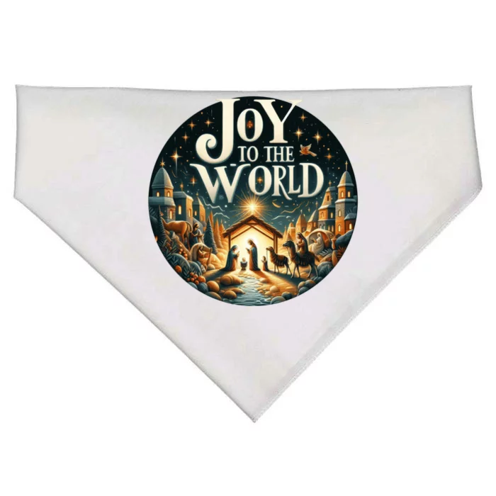 Christmas Xmas Nativity Joy To The World Jesus True Story USA-Made Doggie Bandana