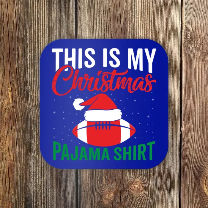 Christmas Xmas Pajama Football Sports Family Funny Gift Coaster