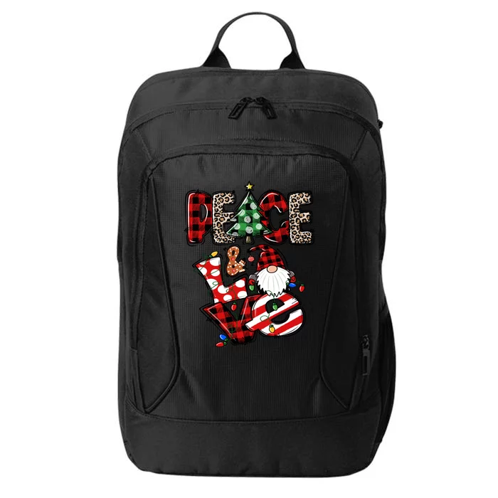 Cute Xmas Peace And Love Gnome Christmas Gnome Meaningful Gift City Backpack