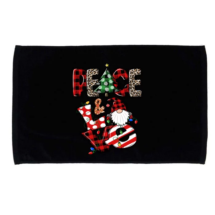 Cute Xmas Peace And Love Gnome Christmas Gnome Meaningful Gift Microfiber Hand Towel