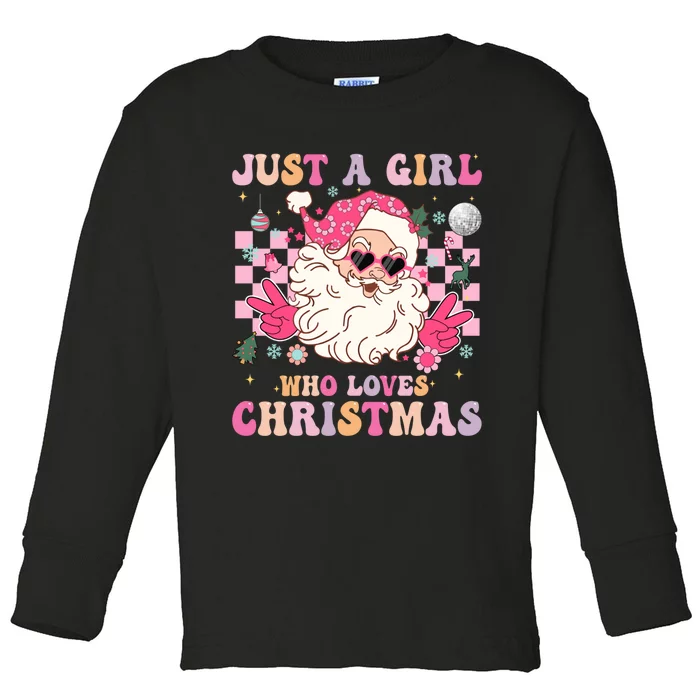 Christmas Xmas Santa Claus Gift Toddler Long Sleeve Shirt