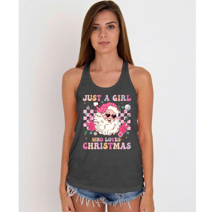 Christmas Xmas Santa Claus Gift Women's Knotted Racerback Tank