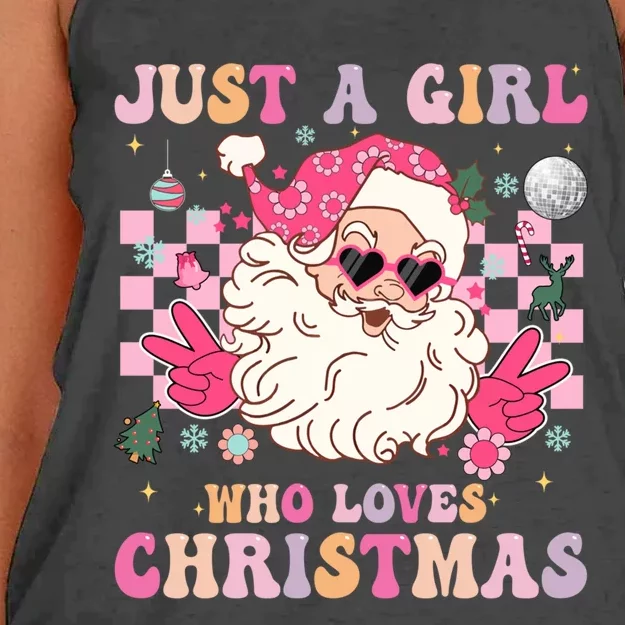 Christmas Xmas Santa Claus Gift Women's Knotted Racerback Tank