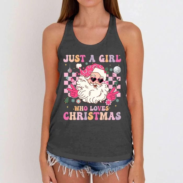 Christmas Xmas Santa Claus Gift Women's Knotted Racerback Tank