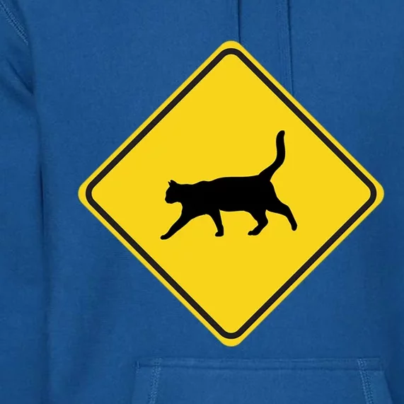 Cat Xing Sign Graphic Crossing Symbol Great Gift Premium Hoodie