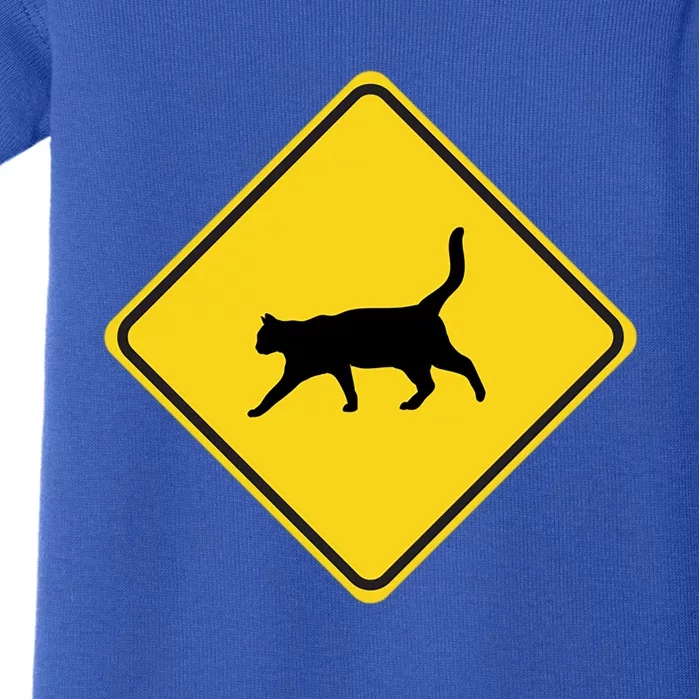 Cat Xing Sign Graphic Crossing Symbol Great Gift Baby Bodysuit