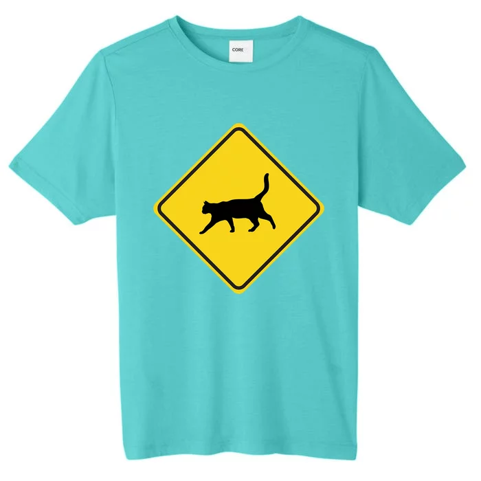 Cat Xing Sign Graphic Crossing Symbol Great Gift ChromaSoft Performance T-Shirt