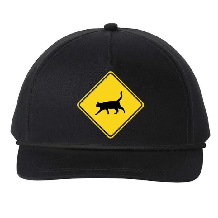 Cat Xing Sign Graphic Crossing Symbol Great Gift Great Gift Snapback Five-Panel Rope Hat