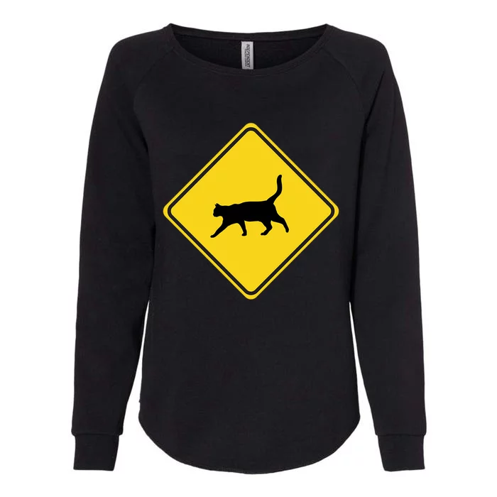 Cat Xing Sign Graphic Crossing Symbol Great Gift Great Gift Womens California Wash Sweatshirt