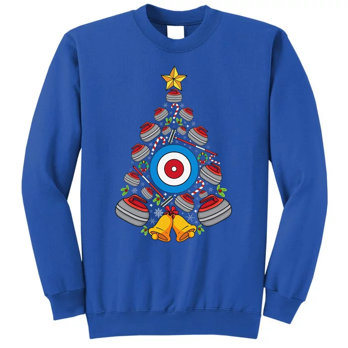 Curling Xmas Tree Curling Players Curler Christmas Curling Sweatshirt