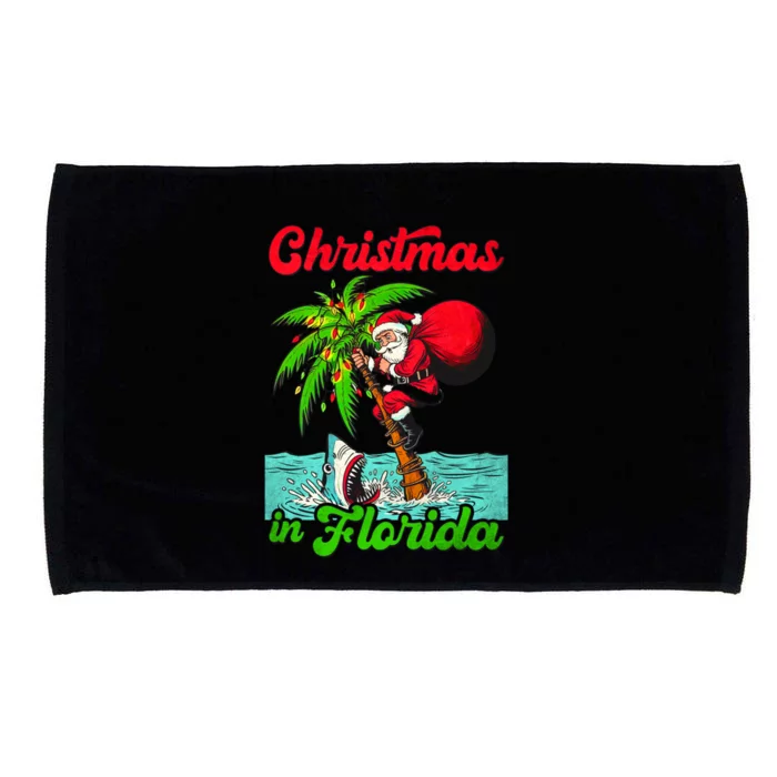 Christmas Xmas Vibes Florida Vacation Christmas In Florida Microfiber Hand Towel