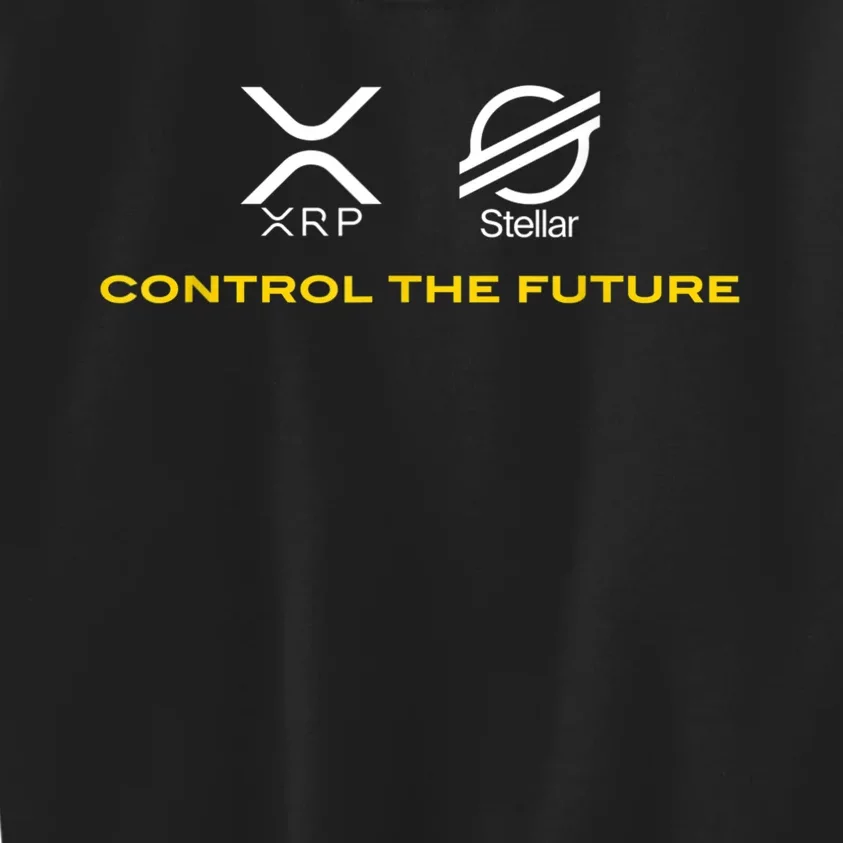 Cryptocurrency XRP XLM Coin Control The Future Kids Sweatshirt