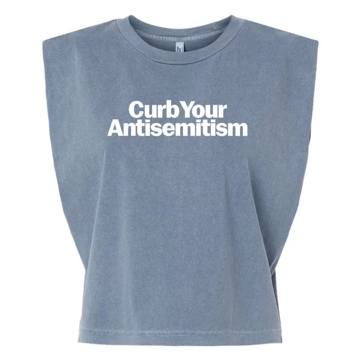 Curb Your Antisemitism Parody Garment-Dyed Women's Muscle Tee