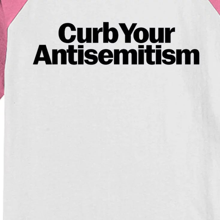 Curb Your Antisemitism Parody Kids Colorblock Raglan Jersey