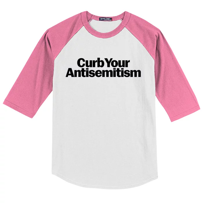 Curb Your Antisemitism Parody Kids Colorblock Raglan Jersey